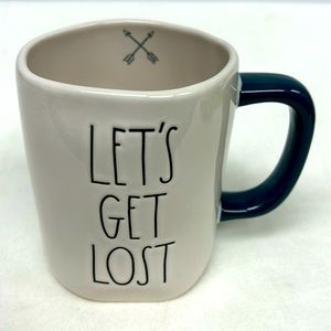RAE DUNN by Magenta ceramic mug titled “ Let’s Get Lost “